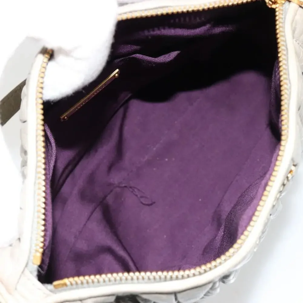 Miu Miu Matelasse Accessory Pouch Gray